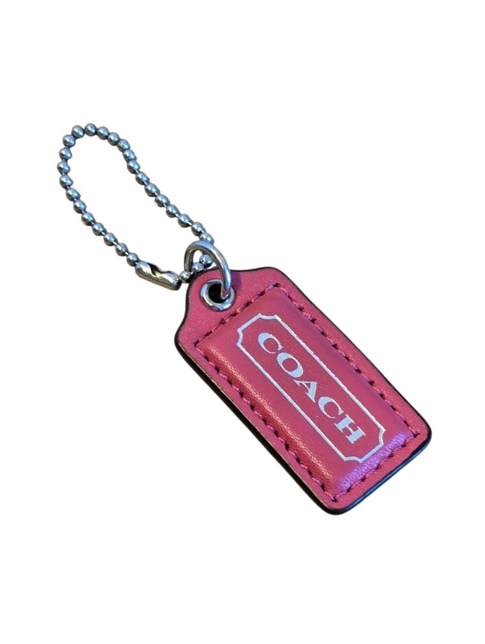 Coach Vibrant Dark Pink Leather Hang Tag